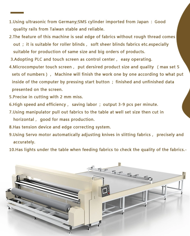 Hot Sale CNC Automatic Knife Carpet Car Mat Stretch Cutting Table for Roller Blinds Fabric Machine