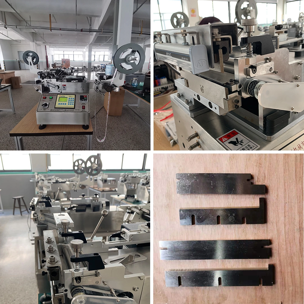 (JQ-3010) Fully Automatic High Speed Hot and Cold Small Size Cotton Tape Satin Ribbon Label Cutting Machine for Nylon Taffeta, Paper, Garment Care Label Cutter