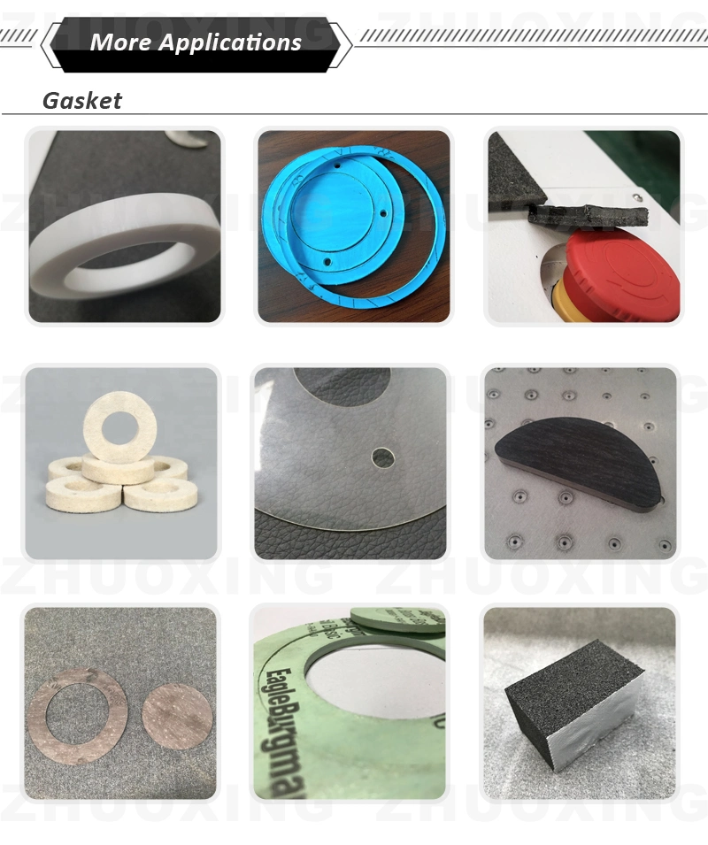 China Supplier Automatic Feeding Non-Metallic Gasket/Rubber /EVA/EPE Asbestos-Free Fiber Rubber/PTFE/Metal-Non-Metal Composite Gasket Cutting Machine Price