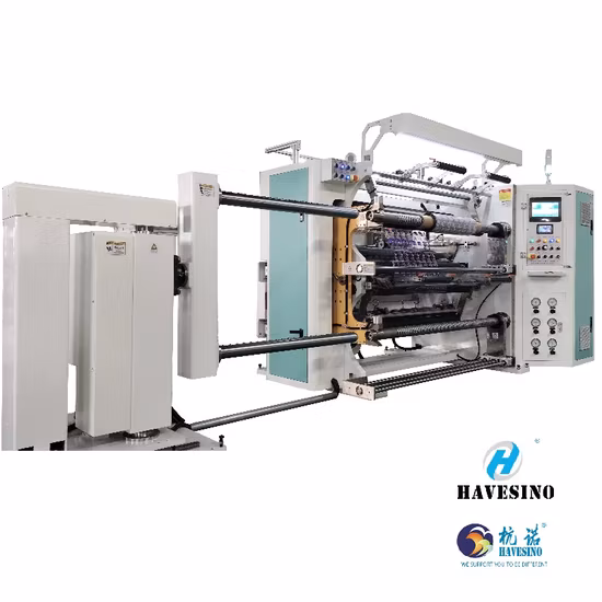 Precio al por mayor de fábrica de China Nuevo corte automático BOPP PE Película de PVC Papel de aluminio Rollo de tela Cortadora Cortadora rebobinadora Cortadora rebobinadora que hace la máquina