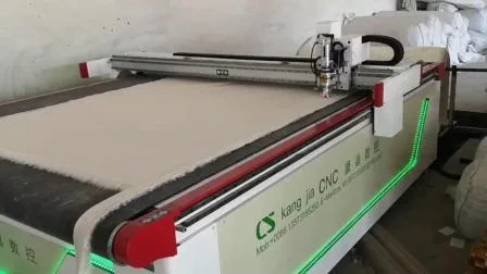 Máquina cortadora de tela de piel de alfombra con cuchilla oscilante CNC